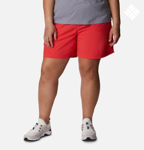 Women's Columbia Sandy River Shorts Red | Plus Size CA-N6C50